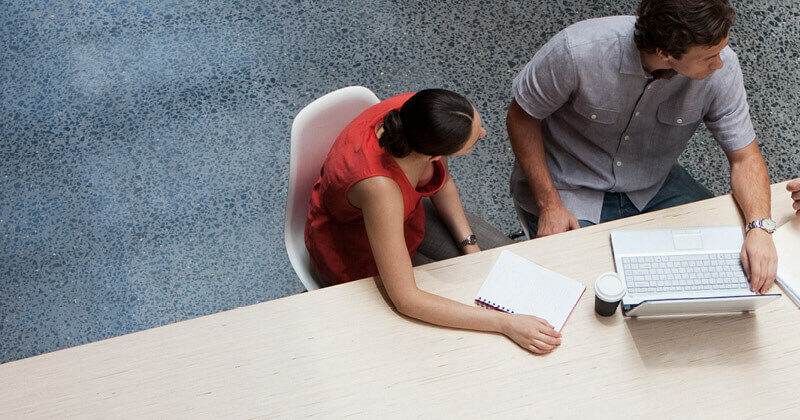 People sitting around a table.