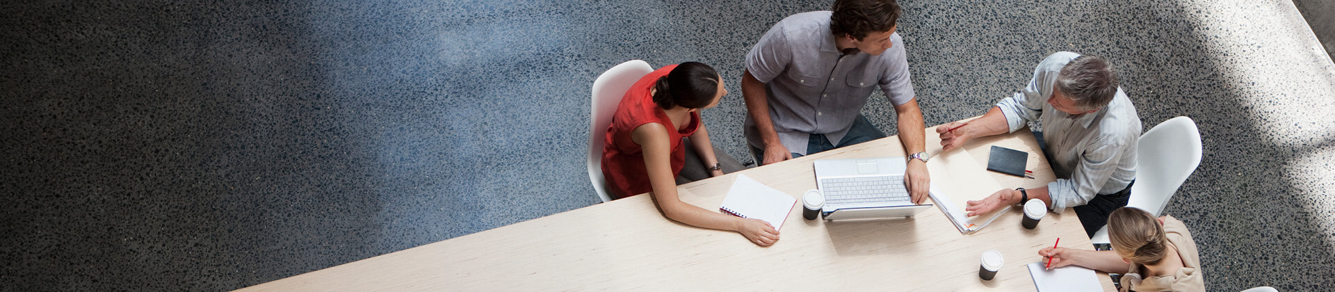 People sitting around a table.